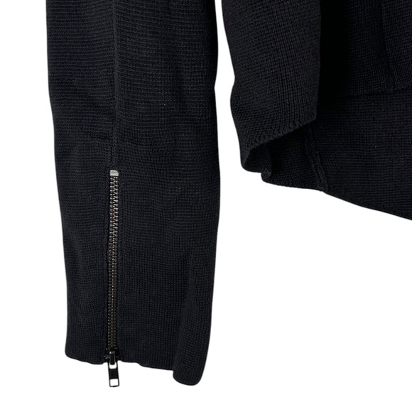 Eileen Fisher Sz Medium 8 10 Jacket Blazer Black Zip Up SILK Blend Career - Picture 2 of 4